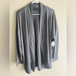 Ashford & Brooks Gray Open Cardigan